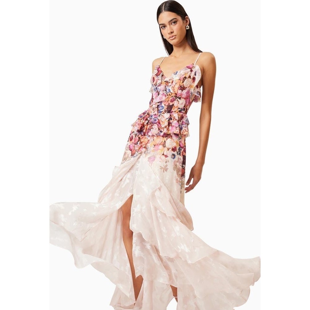 NWT Elliatt Perla Floral Tiered Maxi Dress in Floral Multi -‎ Size Medium - Picture 6 of 14